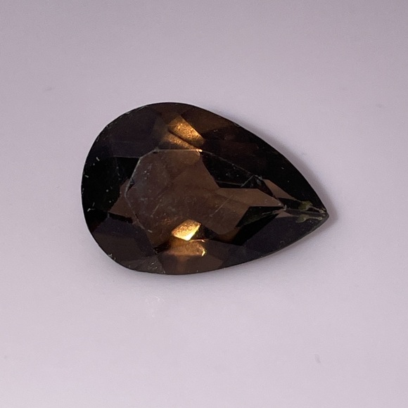 Vintage Smoky Brown Topaz Loose Gem Gemstone Pear Tear Drop 5 Carats + - Picture 1 of 9